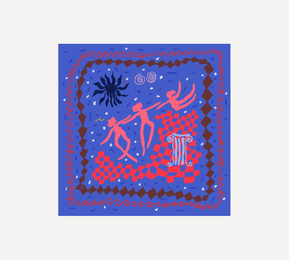 Fuku silk scarf