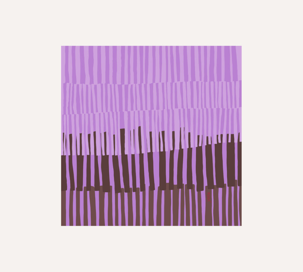 Hibiki silk scarf