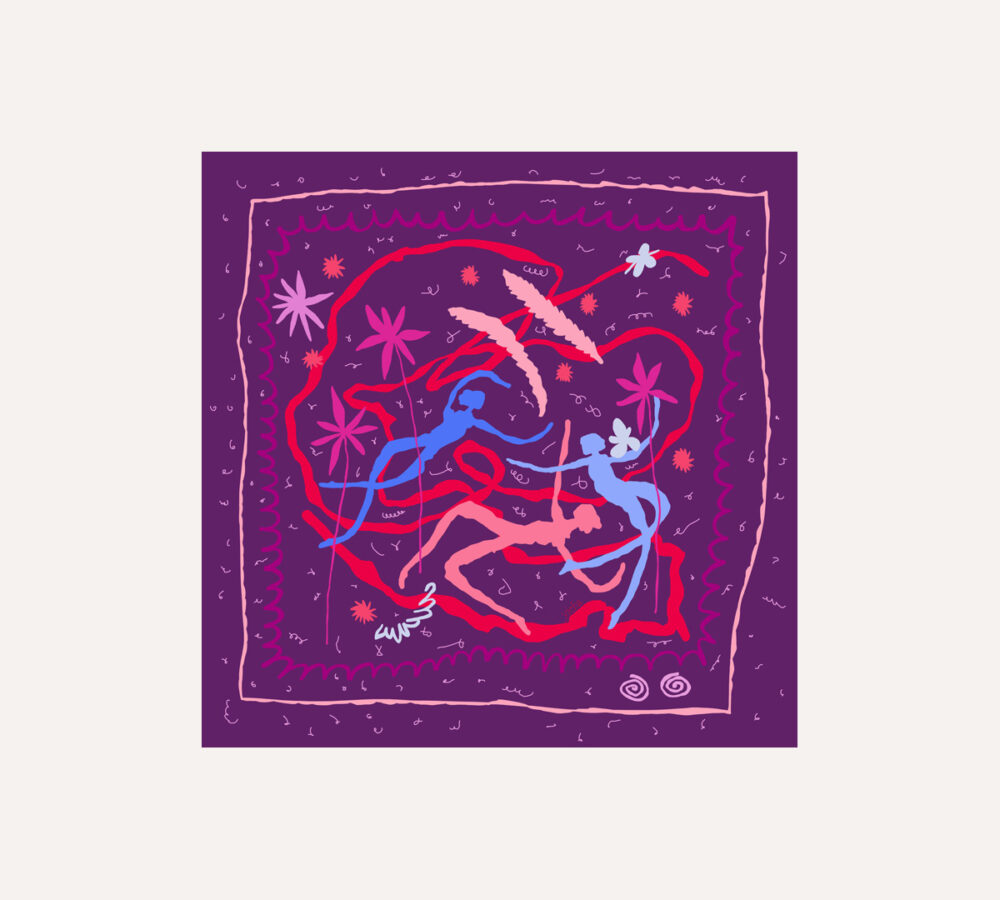 Nori silk scarf