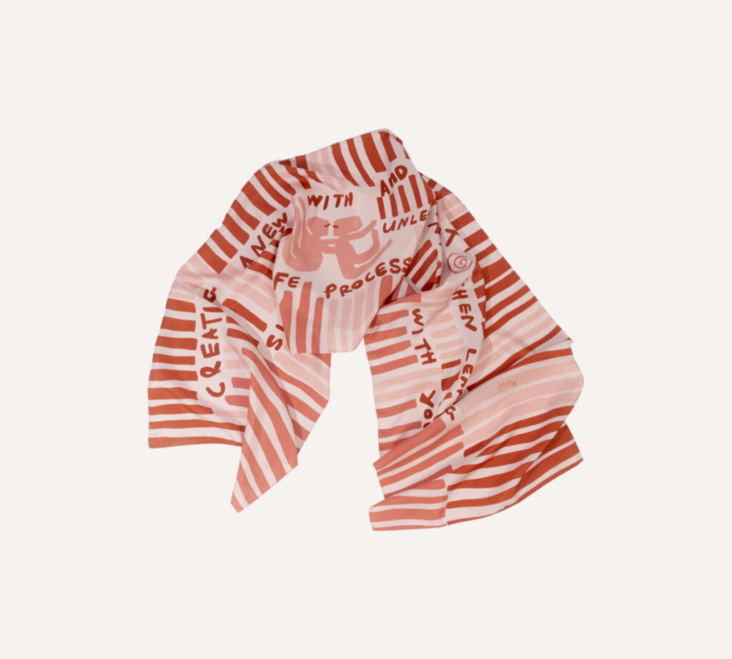 With Without long silk scarf - Image 2