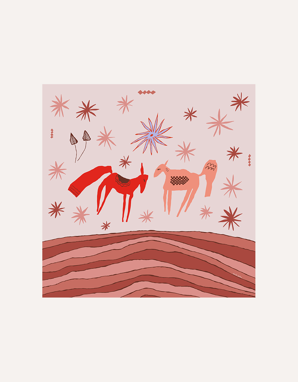 pink horses